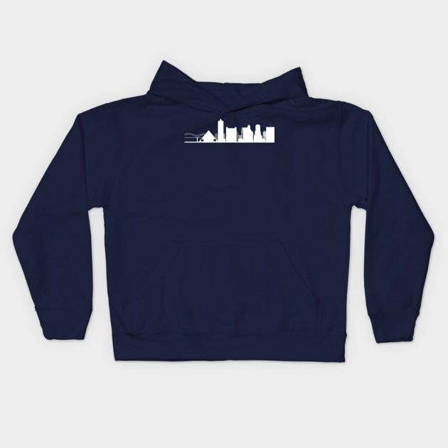 Memphis Skyline White Kids Hoodie by CityScape